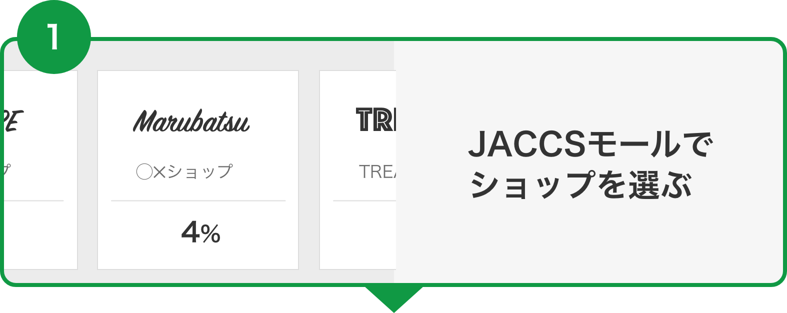 JACCSモールでショップを選ぶ